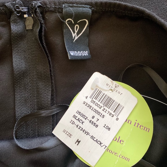 WINDSOR 🖤BLACK🖤 STRAPLESS MERMAID PROM FORMAL DRESS SIZE MEDIUM 🌟NWT🌟 - Picture 12 of 16